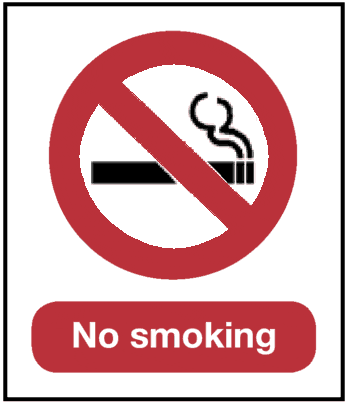 No Smoking, 8.5" x 11", Rigid Vinyl - ICC Canada