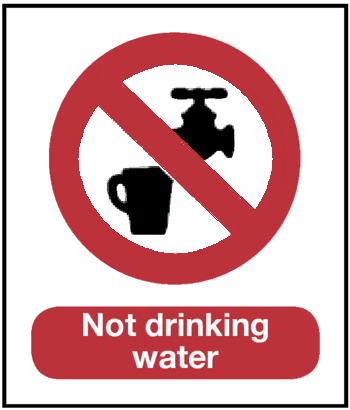 Not Drinking Water, 8.5" x 11", Self-Stick Vinyl - ICC Canada