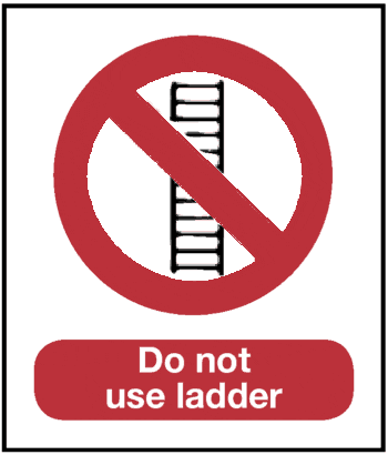 Do Not Use Ladder, 8.5" x 11", Rigid Vinyl - ICC Canada