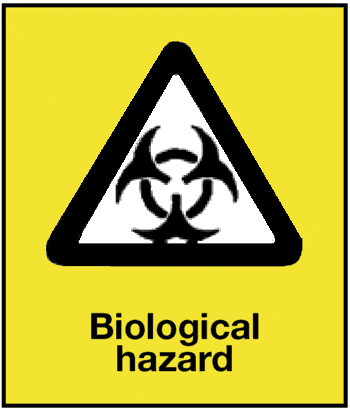 Biological Hazard, 8.5" x 11", Rigid Vinyl - ICC Canada