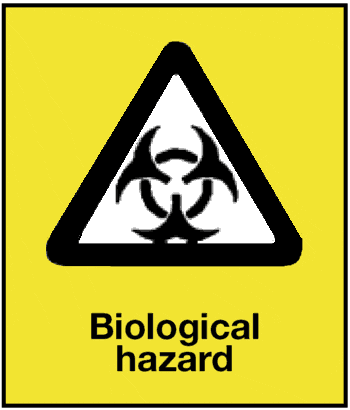 Biological Hazard, 8.5" x 11", Self-Stick Vinyl - ICC Canada