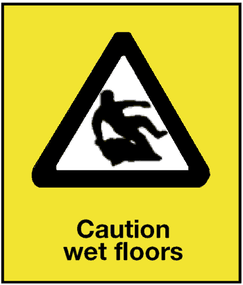 Caution Wet Floors, 8.5" x 11", Rigid Vinyl - ICC Canada