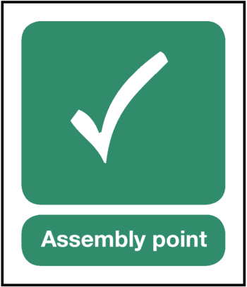 Assembly Point, 8.5" x 11", Self-Stick Vinyl - ICC Canada