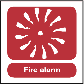 Fire Alarm, 8.5" x 11", Self-Stick Vinyl - ICC Canada
