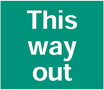 This way Out, 8.5" x 11", Rigid Vinyl - ICC Canada