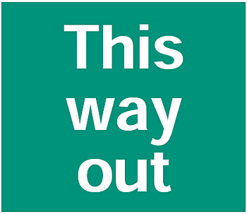 This way Out, 8.5" x 11", Self-Stick Vinyl - ICC Canada