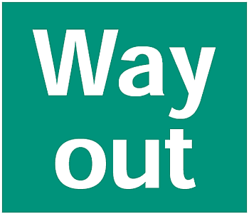 Way Out, 8.5" x 11", Self-Stick Vinyl - ICC Canada