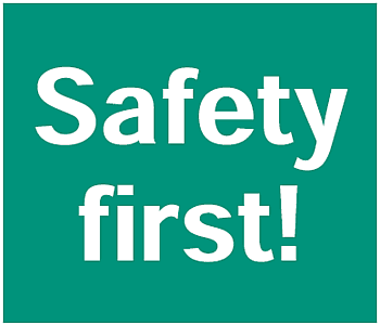 Safety First!, 8.5" x 11", Self-Stick Vinyl - ICC Canada