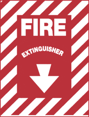 Fire Extinguisher, 9" x 12", Self-Stick Vinyl Sign - ICC Canada