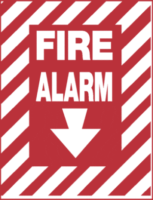 Fire Alarm, 9" x 12", Aluminum Sign - ICC Canada