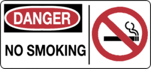 Danger - No Smoking, 7" x 17", Self-Stick Vinyl - ICC Canada