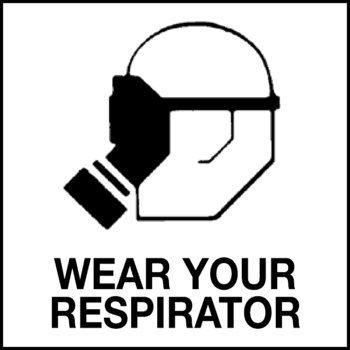 Wear Your Respirator, 7" x 7", Self-Stick Vinyl - ICC Canada