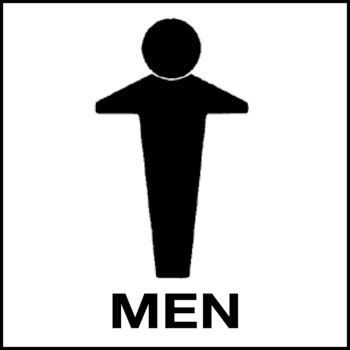 Men, 7" x 7", Self-Stick Vinyl - ICC Canada