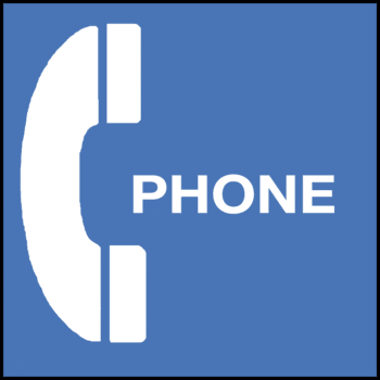 Phone, 7" x 7", Self-Stick Vinyl - ICC Canada