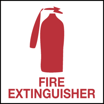 Fire Extinguisher, 7" x 7", Rigid Vinyl - ICC Canada