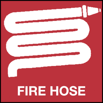 Fire Hose, 7" x 7", Self-Stick Vinyl - ICC Canada