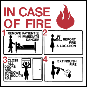 In Case of Fire, 7" x 7", Self-Stick Vinyl - ICC Canada