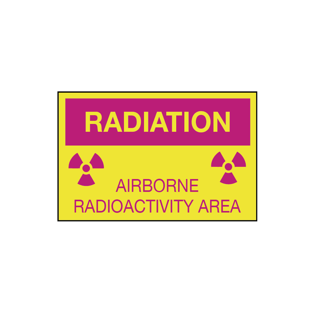 Radiation Airborne Radioactivity Area, 10" x 7", Self-Stick Vinyl, English - ICC Canada