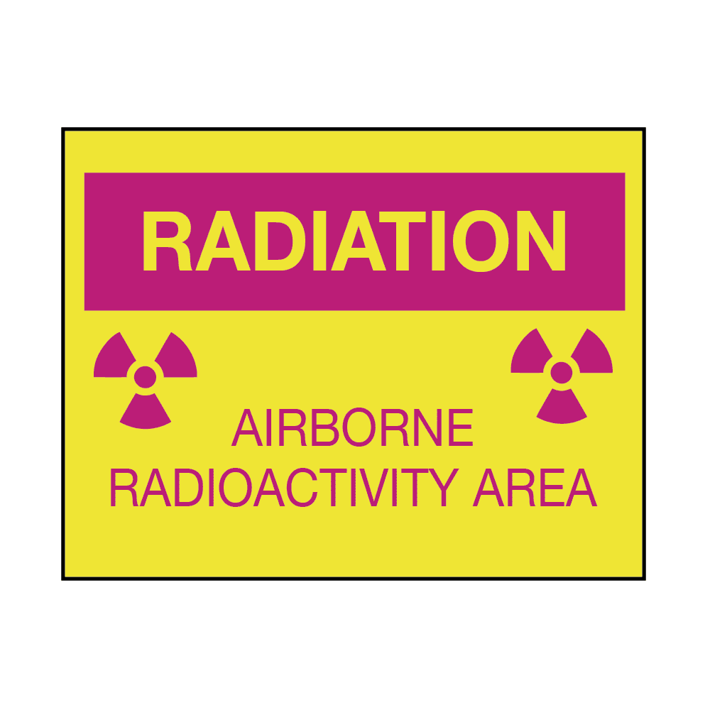Radiation Airborne Radioactivity Area, 14" x 10", Self-Stick Vinyl, English - ICC Canada
