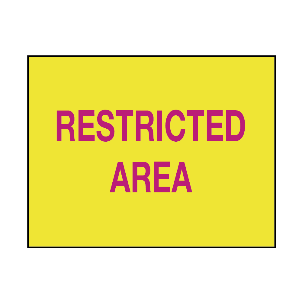 Restricted Area, 14" x 10", Self-Stick Vinyl - ICC Canada