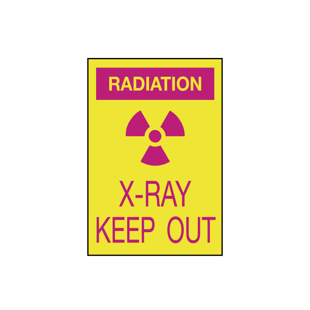 Radiation X-Ray Keep Out , 7" x 10", Rigid Vinyl, English - ICC Canada