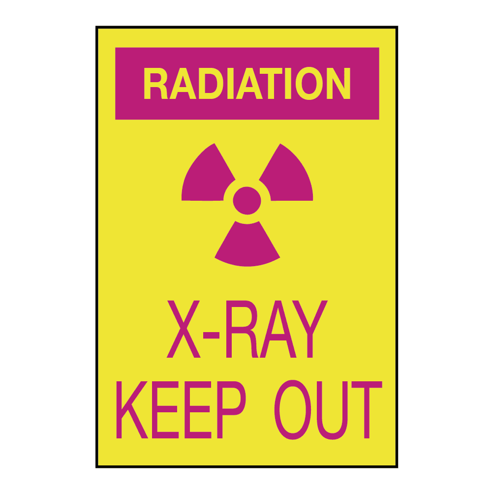 Radiation X-Ray Keep Out , 10" x 14", Self-Stick Vinyl, English - ICC Canada