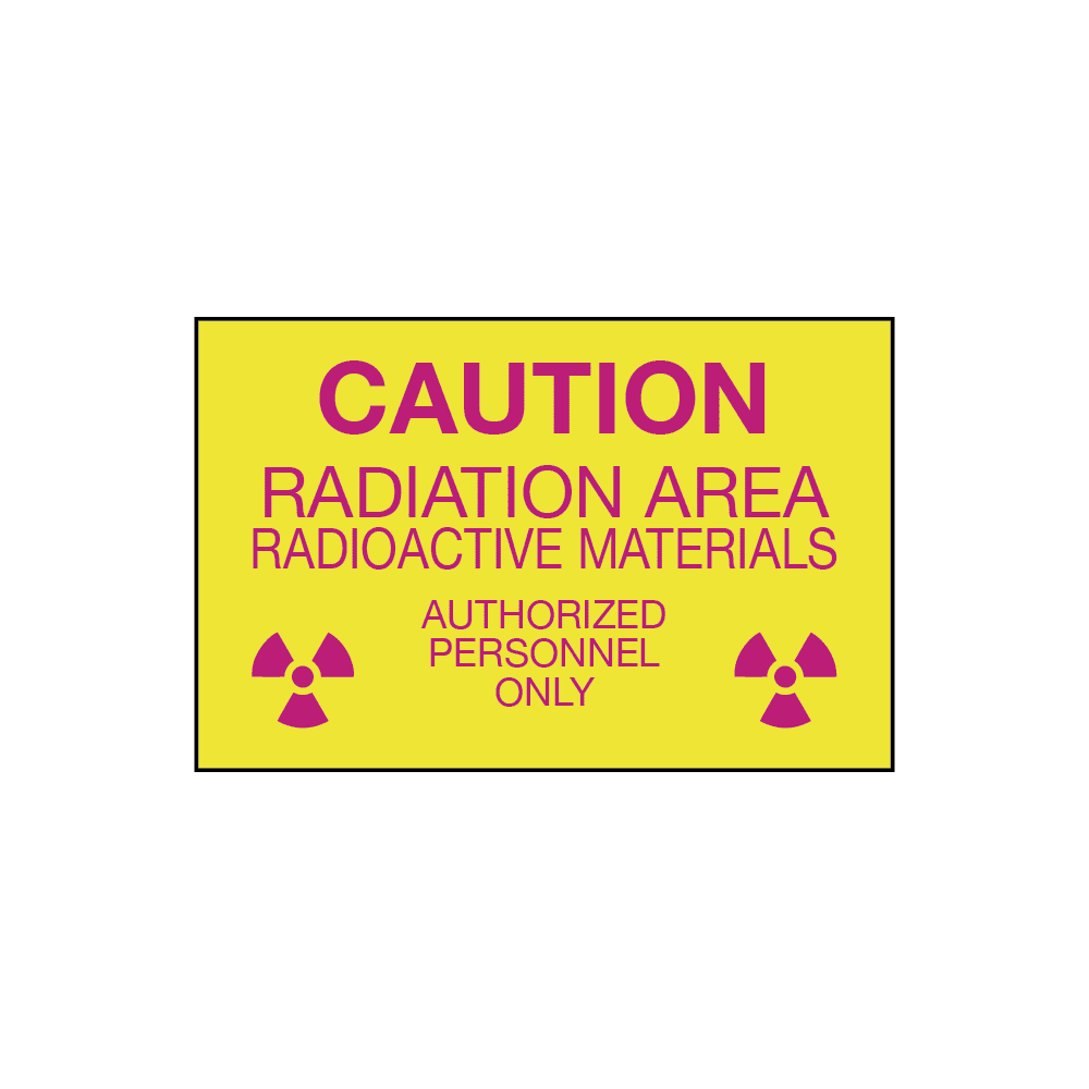 Caution Radiation Area Authorized Entry Only, 10" x 7", Rigid Vinyl, English - ICC Canada