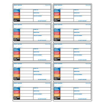 GHS Workplace Stock Label Sheets (Orange System), Paper, 10-up, 4" x 2", 100/Pack - ICC Canada