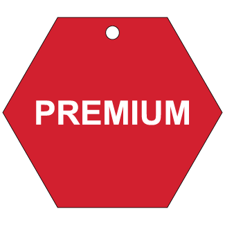 Premium, CPPI Tag, Hexagon, Aluminum, English, 50/Pack - ICC Canada