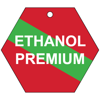 Ethanol Premium, CPPI Tag, Hexagon, Aluminum, English, 50/Pack - ICC Canada