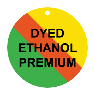 Dyed Ethanol Premium/Éthanol Super Coloré, CPPI Tag, Circle, Aluminum, English/French, 50/Pack - ICC Canada