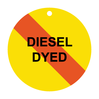 Diesel Dyed, CPPI Tag, Circle, Aluminum, English, 50/Pack - ICC Canada