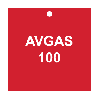 AVGAS 100, CPPI Tag, Square, Aluminum, English, 50/Pack - ICC Canada
