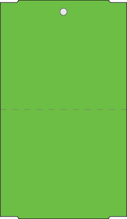 3.5" x 6" Blank Tag - Green, 2-Part - ICC Canada