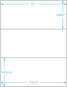 Blank Paper Label - 8.5" x 3.6667", 300/Pack - ICC USA