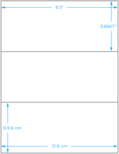 Blank Paper Label, 8.5" x 3.6667", 300/Pack - ICC USA