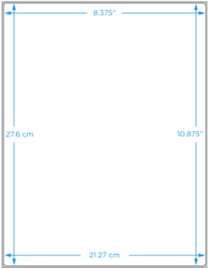 Blank Vinyl Label - 8.375" x 10.875", 100/Pack - ICC USA