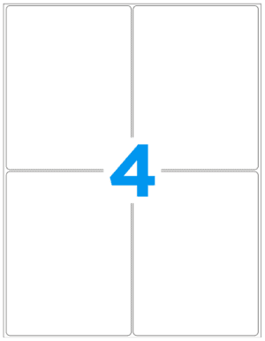 Blank Vinyl Label - 4.125" x 5.40625", 400/Pack - ICC USA