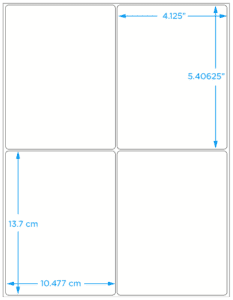 Blank Vinyl Label, 4.125" x 5.40625", 400/Pack - ICC USA