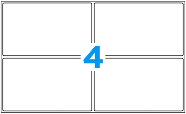 Blank Vinyl Label - 4.0625" x 6.8125", 400/Pack - ICC USA