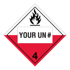 Hazard Class 4.2 - Substances Liable to Spontaneous Combustion, Permanent Self-Stick Vinyl, Custom - ICC USA