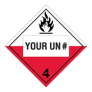 Hazard Class 4.2 - Substances Liable to Spontaneous Combustion, 2-Sided, Rigid Vinyl, Custom - ICC USA