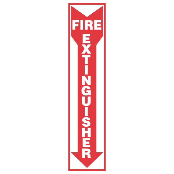 Fire Extinguisher Use On Any Fire Sticker Safety Sign Red 140 x 297mm Oblong 