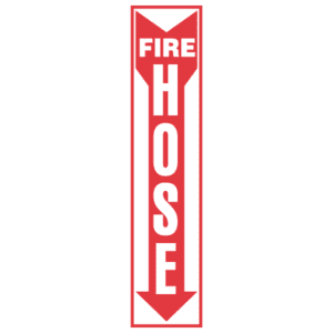 Fire Hose, 4" x 18", Self-Stick Vinyl Sign - ICC USA