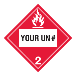 Hazard Class 2.1 - Flammable Gas, Permanent Self-Stick Vinyl, Custom - ICC USA