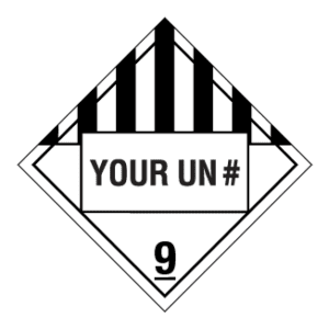 Hazard Class 9 - Miscellaneous Dangerous Goods, Permanent Self-Stick Vinyl, Custom - ICC USA