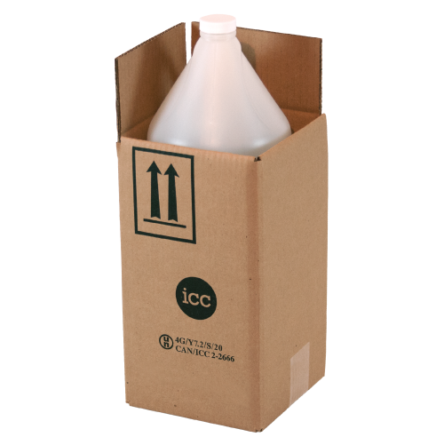 UN 4G Plastic Bottle Shipping Kit - 1 x 128 oz - ICC USA