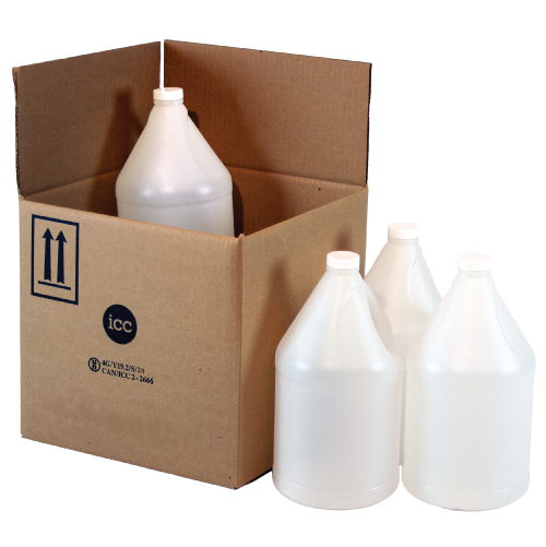 UN 4G Plastic Bottle Shipping Kit - 4 x 128 oz - ICC USA