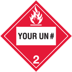 Hazard Class 2.1 - Flammable Gas, High-Gloss Label, Custom, 500/roll - ICC USA