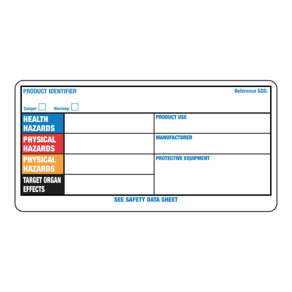 Blank Label - 2" x 4" GHS Workplace Orange System Label,500/Roll - ICC USA